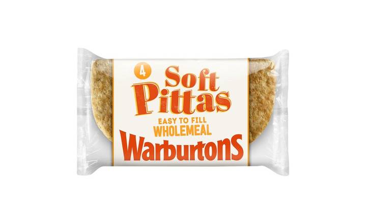 Warburtons Wholemeal Soft Pittas 4's (404708)