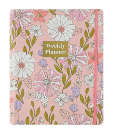 Planner W/ Undated Weekly & Monthly Views Pink