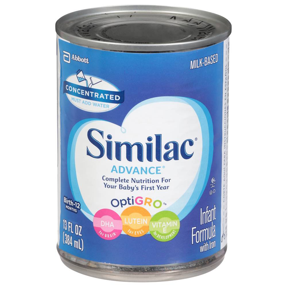 Similac Advance Optigro Milk-Based Infant Formula 0-12 Months (13 fl oz)