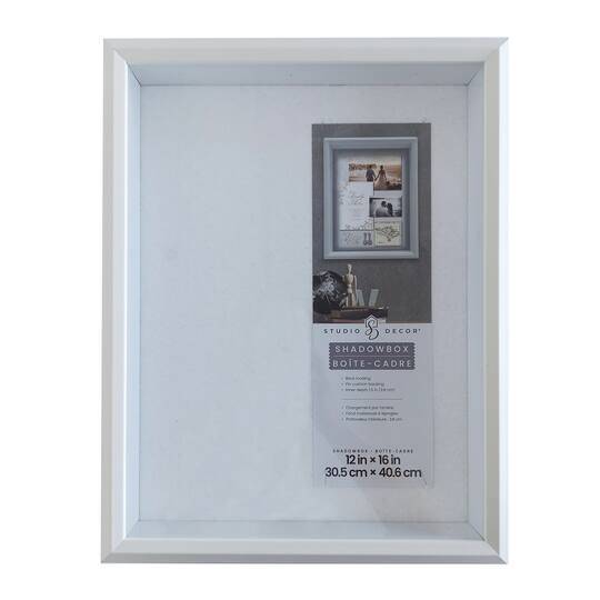 White Beveled Shadow Box By Studio Decor