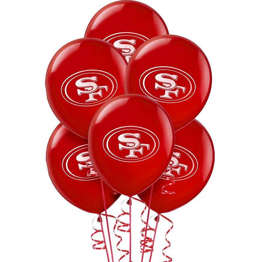 Uninflated 6ct, San Francisco 49ers Balloons