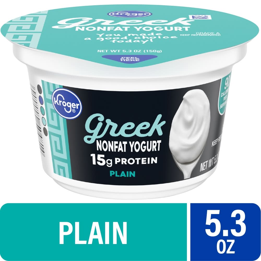 Kroger® Plain Nonfat Greek Yogurt Cup
