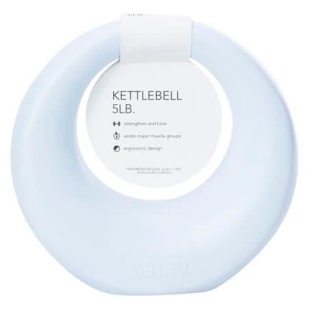 Series-8 Fitness™ 5lb Kettlebell Ergonomic Design Weight White