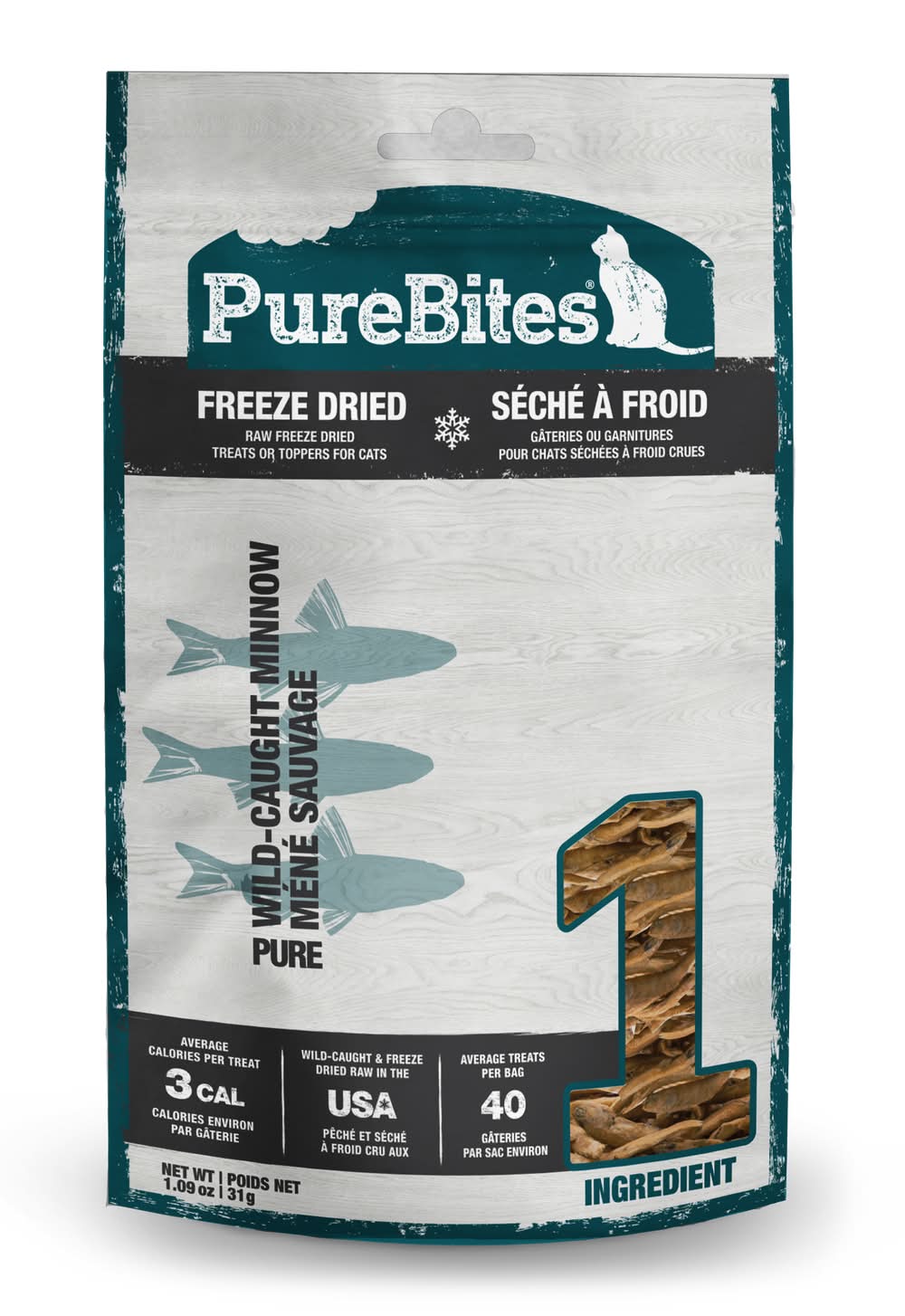 PureBites Freeze Dried Minnow Value Size Cat Treats (1.1 oz)
