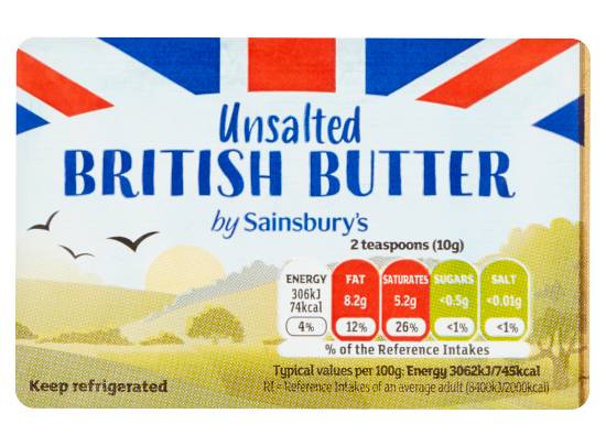 Sainsbury's Unsalted British Butter (250g)