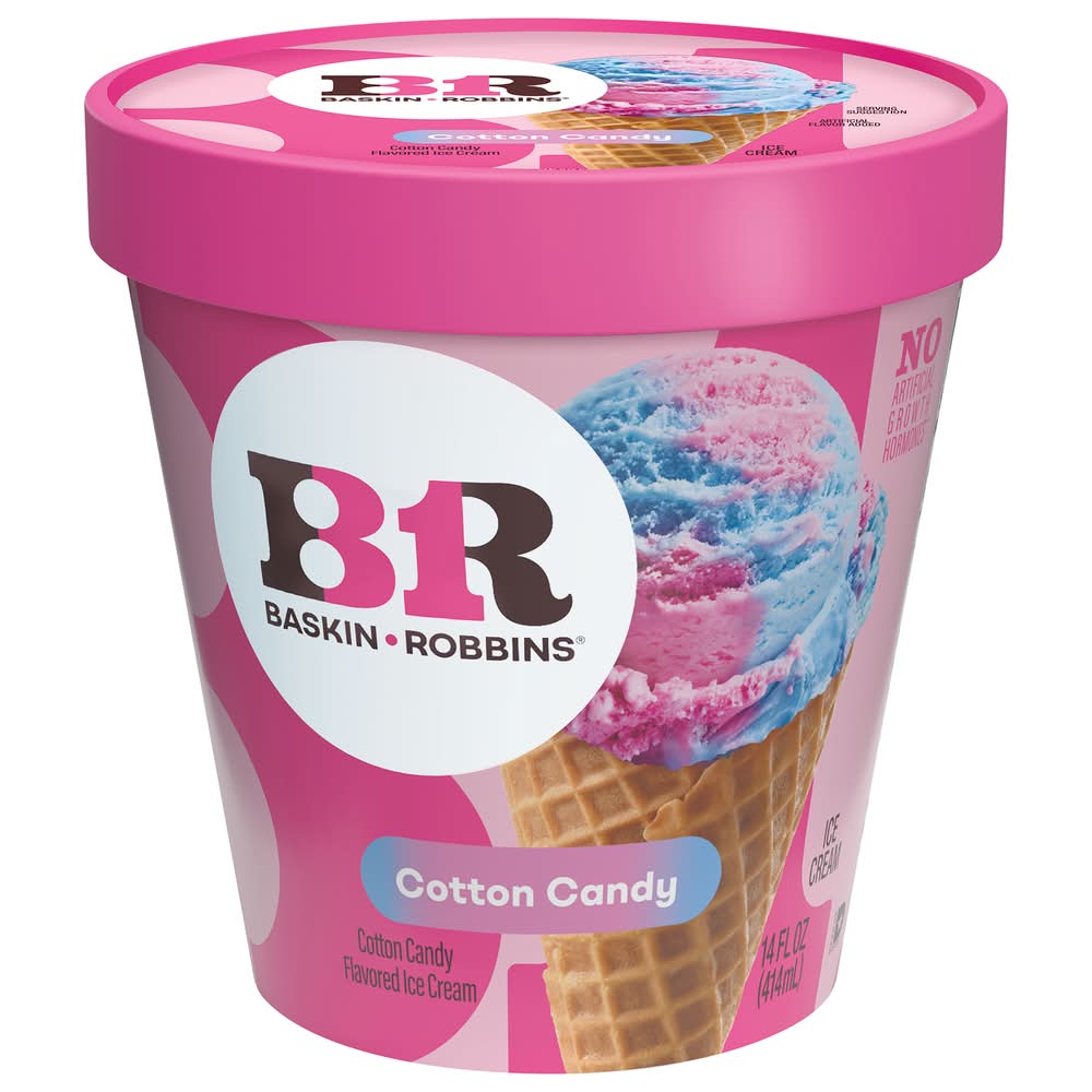 Baskin-Robbins Flavored Ice Cream, Cotton Candy (14 fl oz)