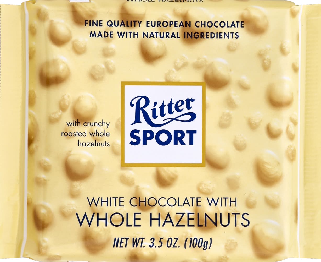 Ritter Sport White Chocolate With Whole Hazelnuts (3.5 oz)