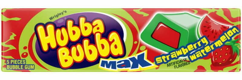 Hubba Bubba Strawberry Watermelon Gum 5-Piece