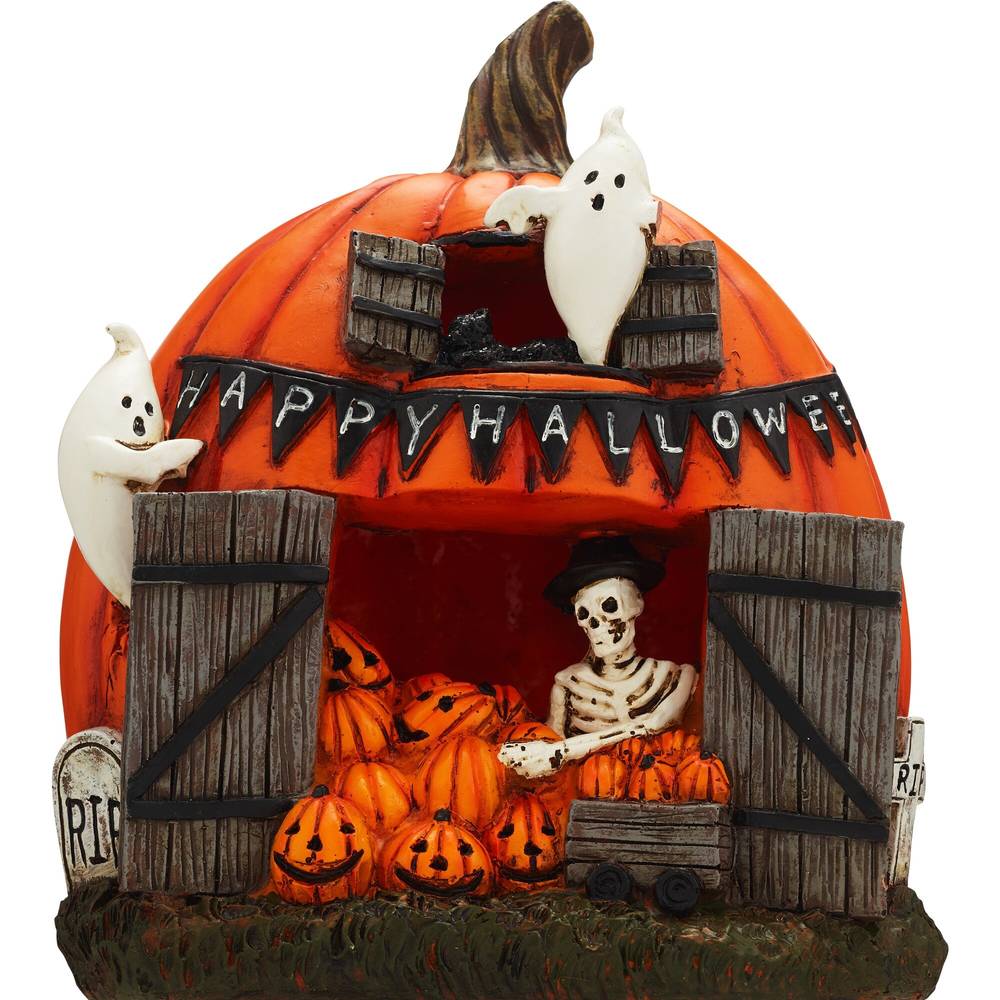 Spooky Village Lighted Pumpkin Halloween Décor