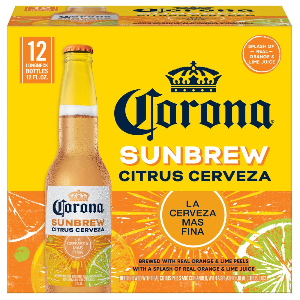 Corona Sunbrew Cerveza Mexican Import Beer, Citrus (12 x 12 fl oz)