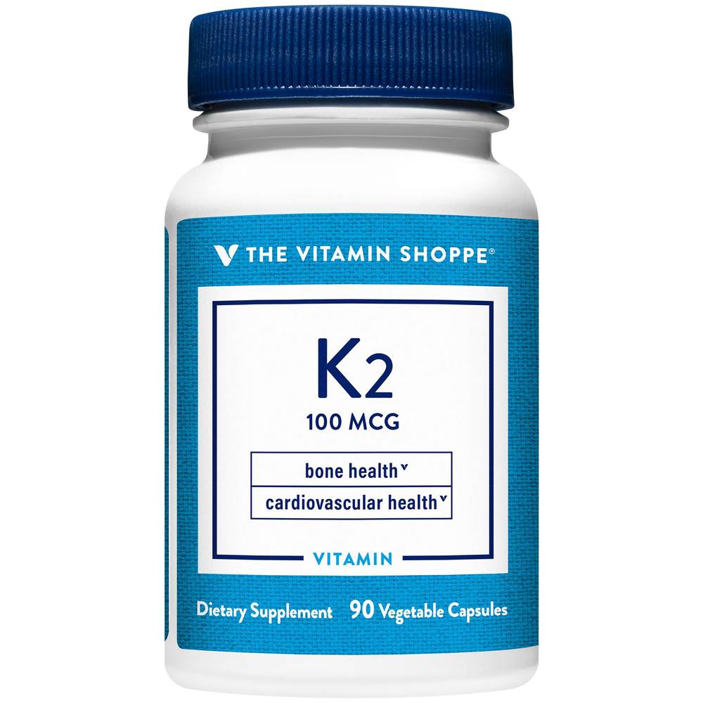 Vitamin K2 - Supports Bone & Cardiovascular Health - 100 Mcg (90 Vegetarian Capsules)