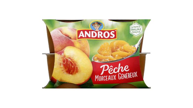 Andros - Dessert pêche morceaux