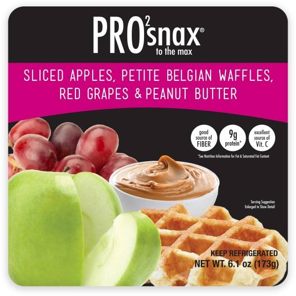 Pro2snax To the Max Sliced Apples Petite Belgian Waffles