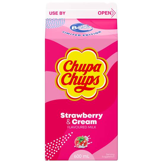 Breaka Chupa Chups Strawberry & Cream Flavoured Milk  600mL