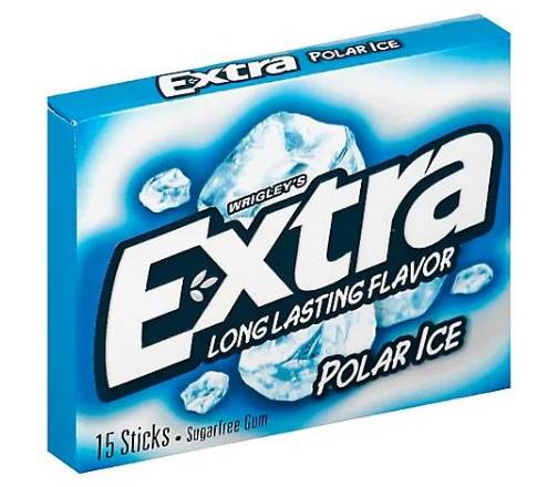 Extra Refreshers Sugarfree Polar Ice Gum 15 CT