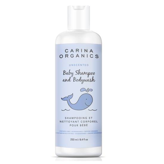 Carina Organics Unscented Baby Shampoo & Body Wash (250 ml)