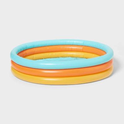 Sun Squad 3-ring Pool (blue-orange-yellow)