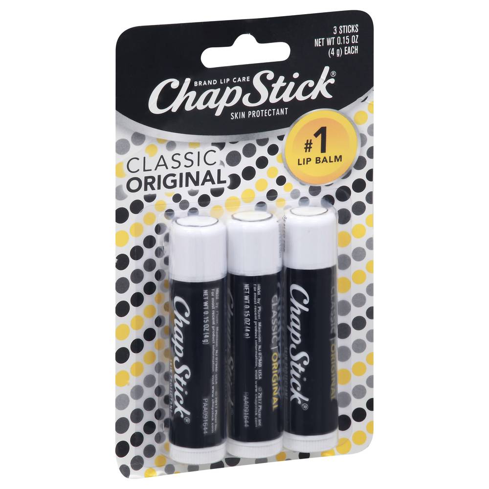 Chapstick Classic Original Lip Balm (3 ct)
