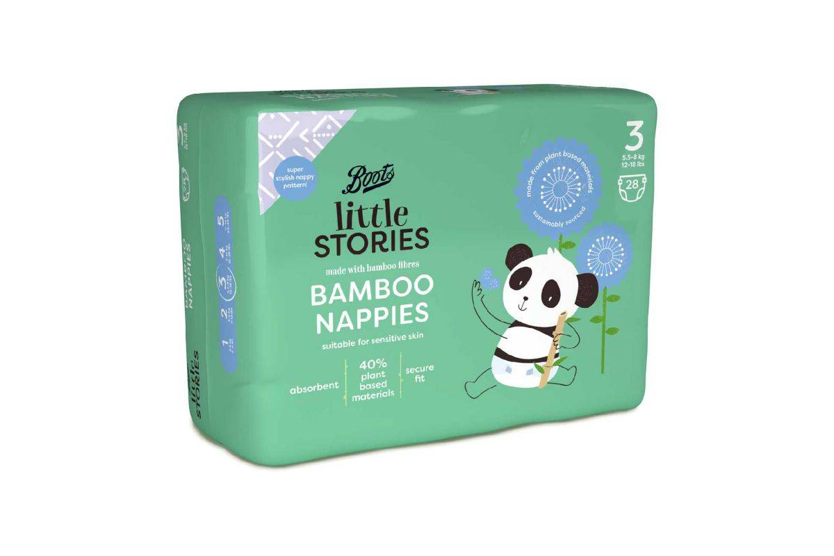 Boots Little Stories Bamboo Nappy Size 3 28 pack