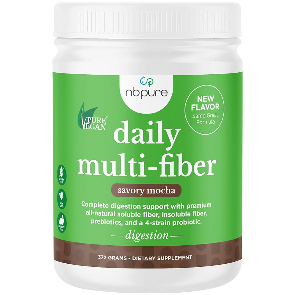 Daily Multi-Fiber Powder For Digestion Support - Savory Mocha (60 Servings)