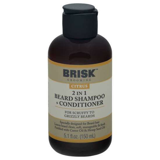 Brisk Grooming 2 in 1 Citrus Beard Shampoo + Conditioner