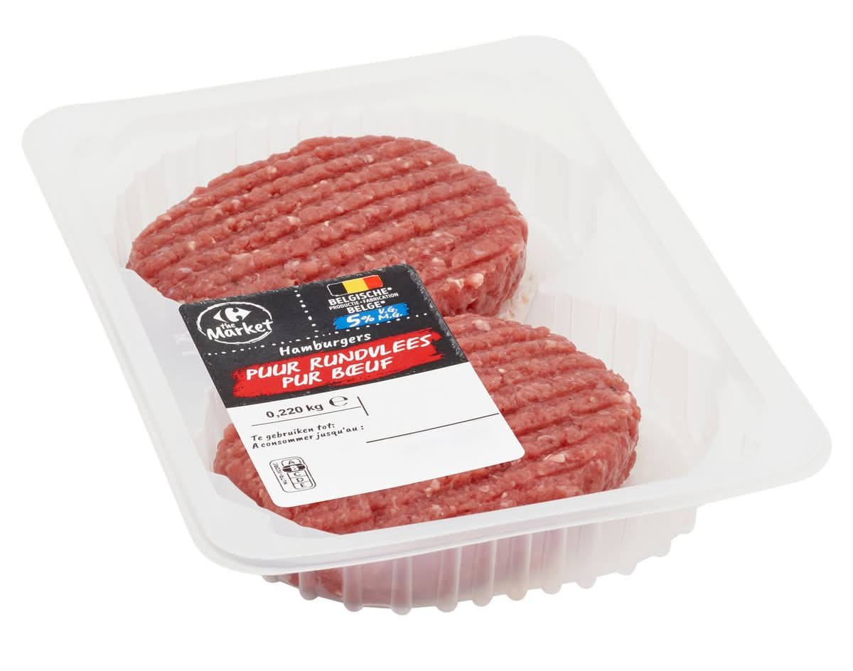 Carrefour The Market Hamburgers Pur Bœuf 0.220 kg