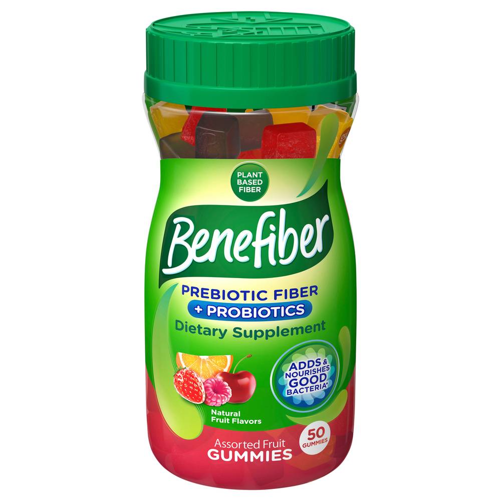 Benefiber Prebiotic Fiber Supplement For Digestive Health Assorted Fruit Flavor Gummies (1.79 lbs)