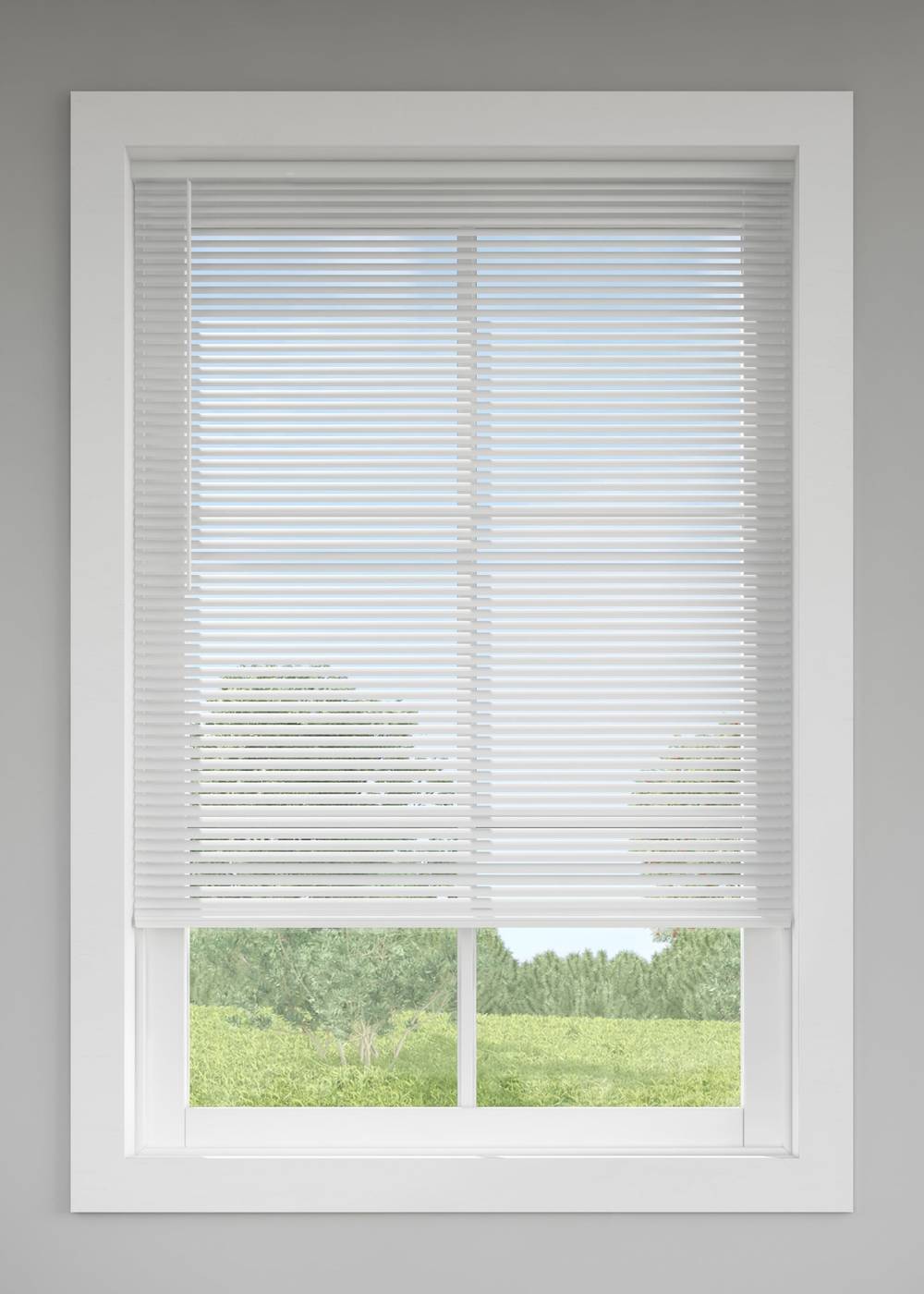 LEVOLOR Trim+Go 1-in Slat Width 60-in x 72-in Cordless White Aluminum Room Darkening Mini-blinds | 2041034