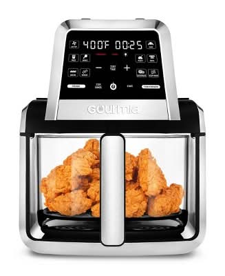 Gourmia Fry N Fold Digital Air Fryer With 10 Presets and Guided Cooking, Black