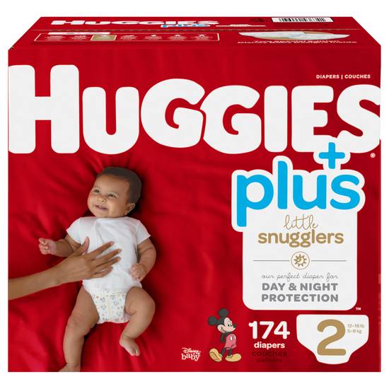 Huggies Plus Little Snugglers Diapers (174 ct)