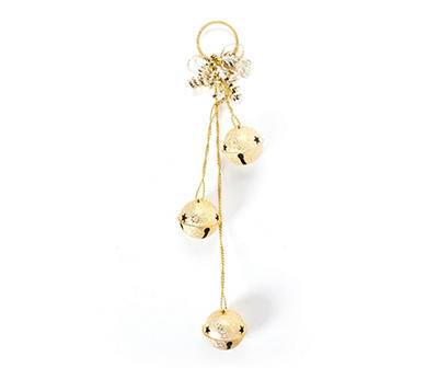 Gold Bell & Ribbon Door Hanger