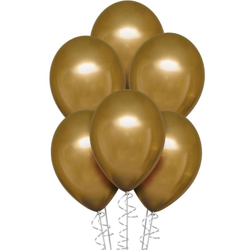 Amscan Satin Luxe Balloons, 11 Inch, Gold (6 ct)