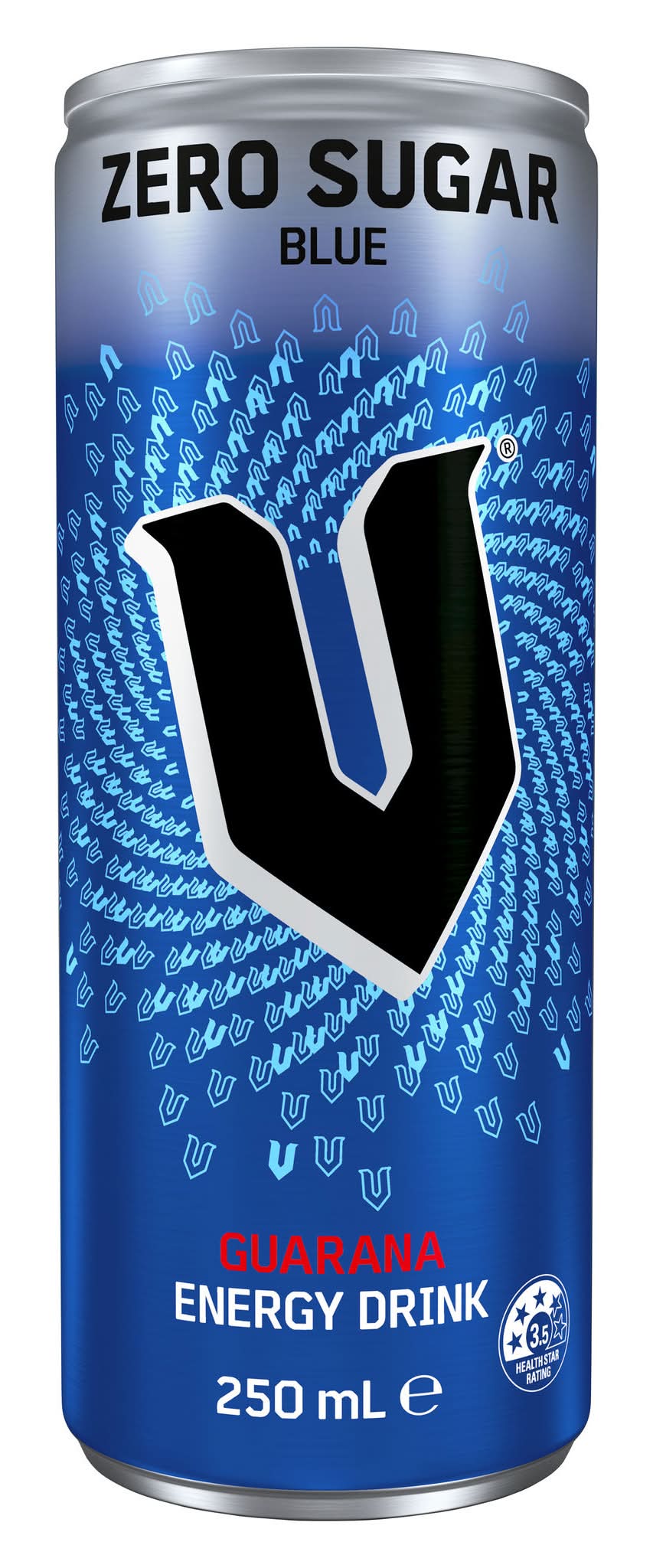 V Zero Sugar Blue Energy Drink, Guarana (250mL)