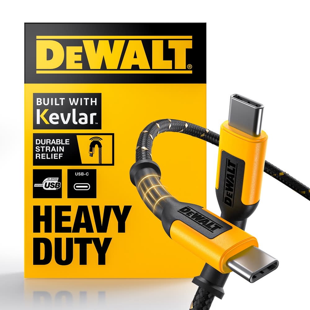 DEWALT 4-ft USB 2.0 USB-C Black Cable
