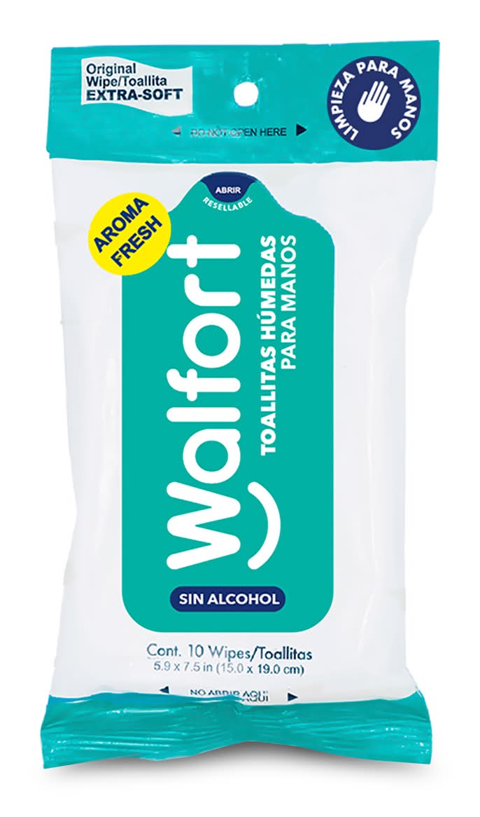 Walfort · Toallitas antibacterial sin alcohol (10 un)