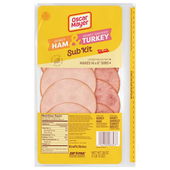 Oscar Mayer Om Ham Honey & Turkey Honey Smoked Sub Kit