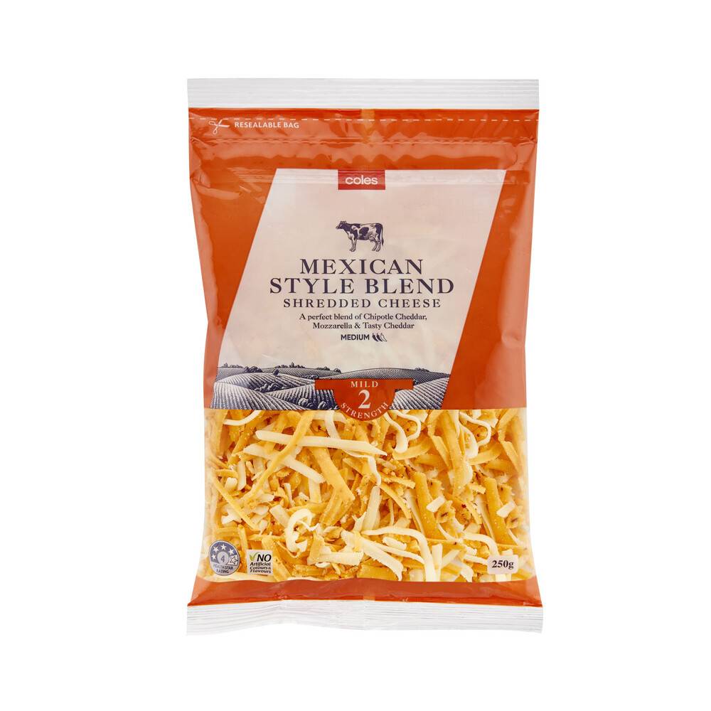Coles Mexican Style Blend Shredded Cheese