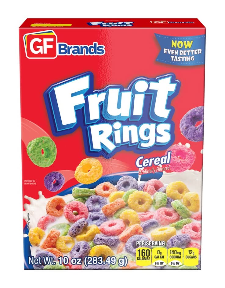 Golden Foods Fruit Rings Cereal (10 oz)