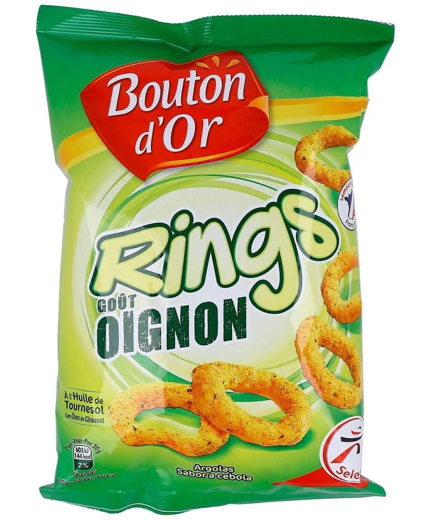 Bouton Dor - Argolas sabor cebola 60g, embalagem de 60g