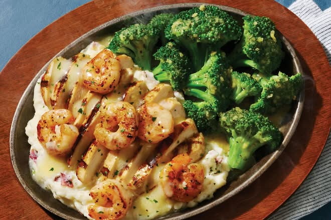 NEW Chicken and Shrimp Scampi Skillet