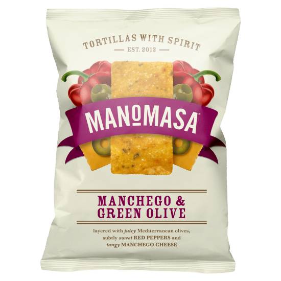 MANOMASA Manchego Cheese & Green Olive Tortillas (140g)