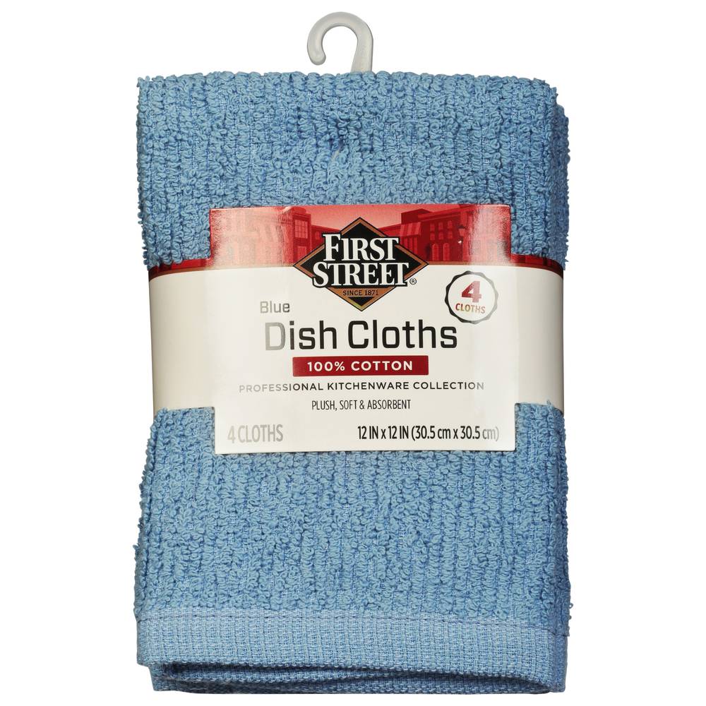 First Street Dish Cloth, Blue