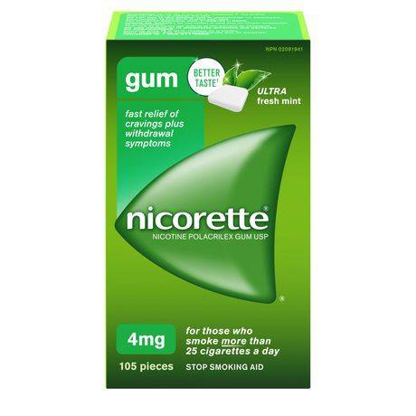 Nicorette Gum, Ice Mint (105 ea)