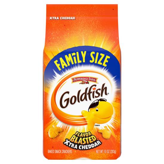 Goldfish Pepperidge Farm Family Size Flavor Blasted Xtra Cheddar Baked Snack Crackers