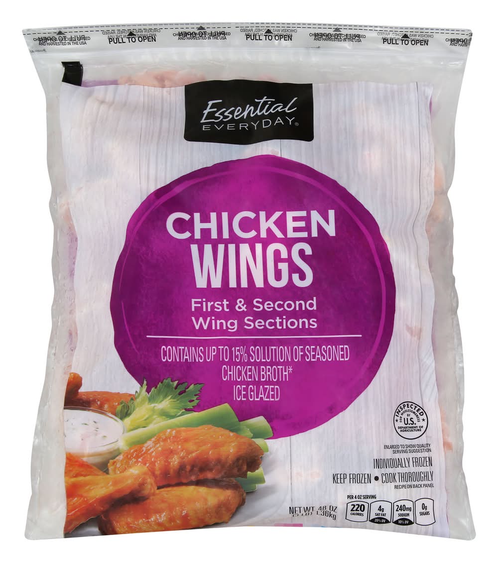 Essential Everyday Seasoned Chicken Wings (48 oz)