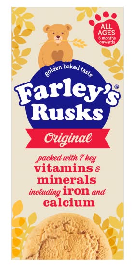 Farley's Original, Rusks Baby Food Snacks 6+ Months (150g)