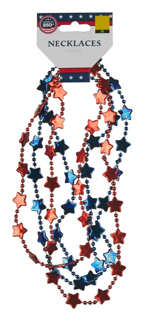 Patriotic Novelty Necklaces Party Accessories 2 Ct