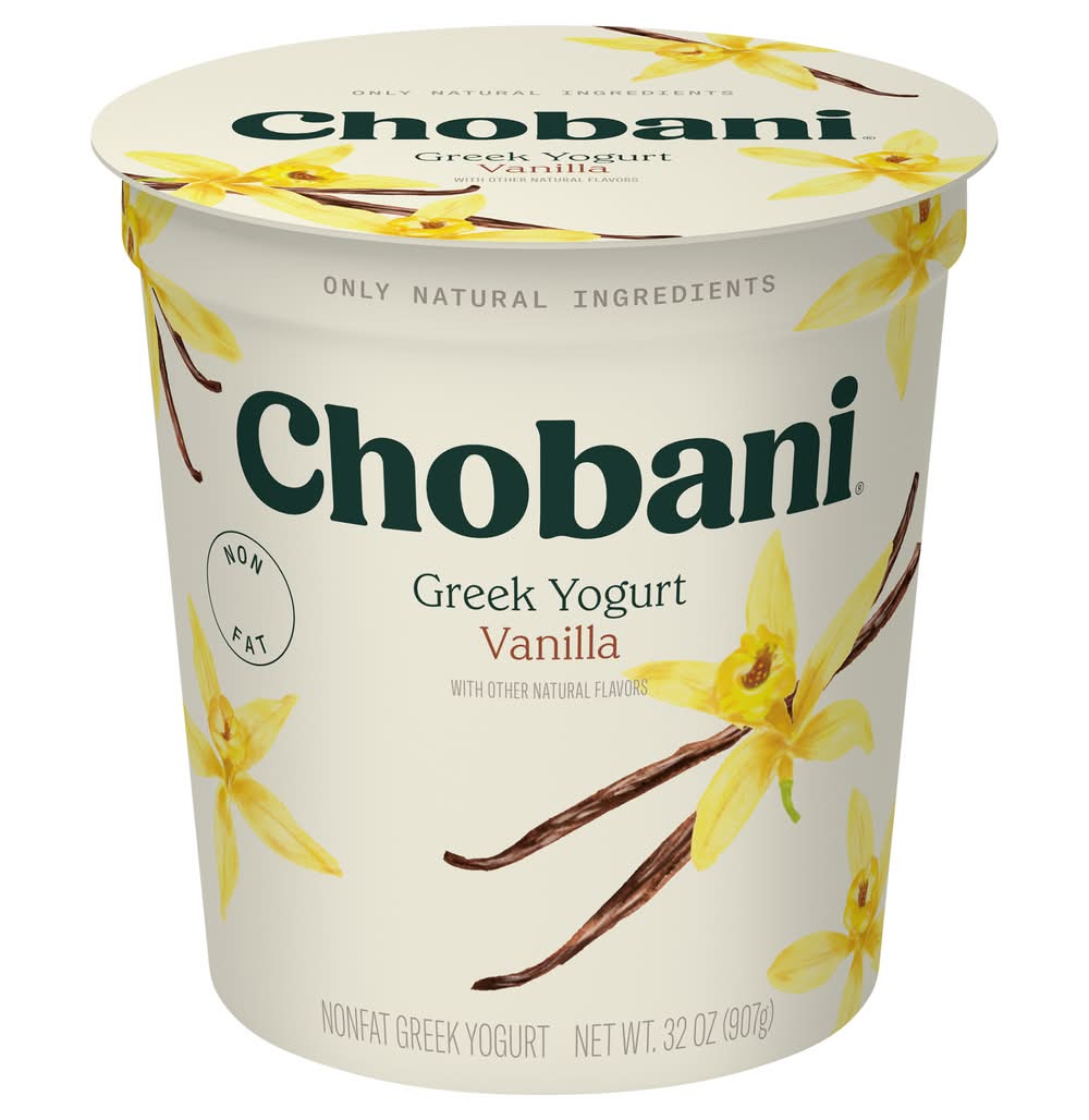 Chobani Nonfat Greek Yogurt, Vanilla (32 oz)