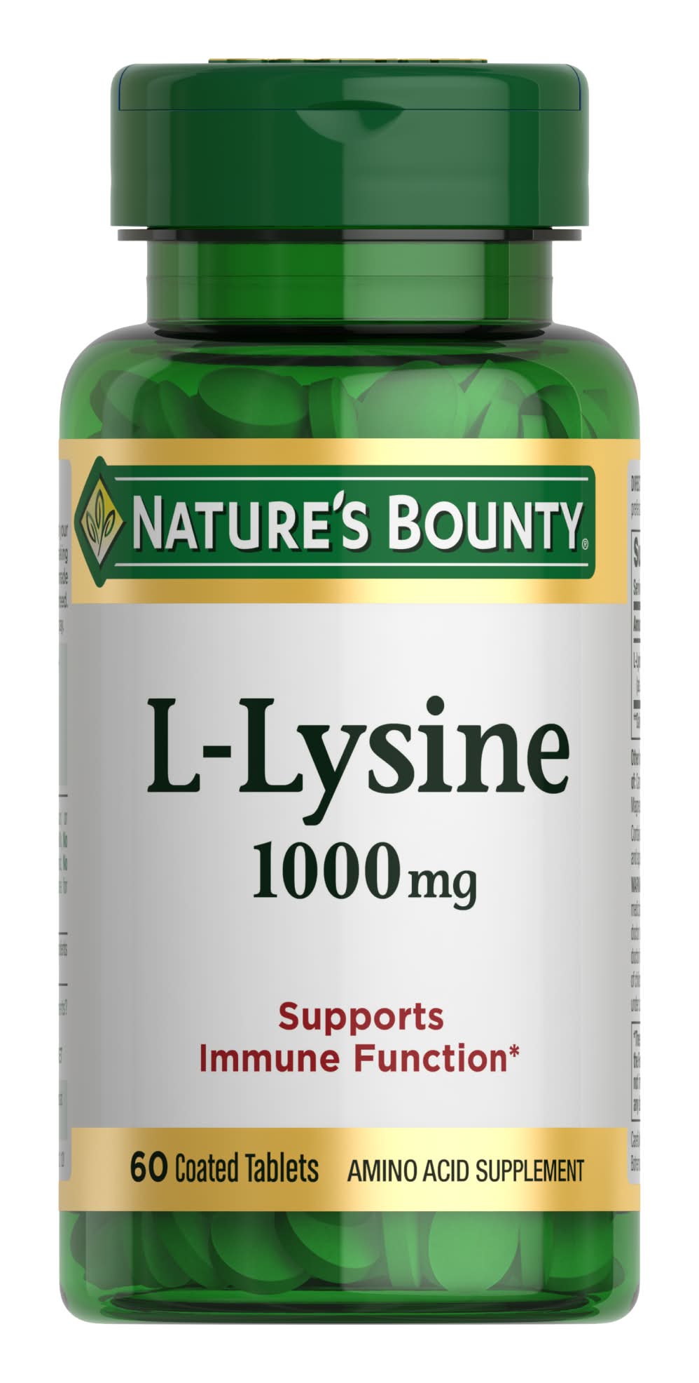 Nature's Bounty L-Lysine 1000 mg Coated Tablets (60 ct)