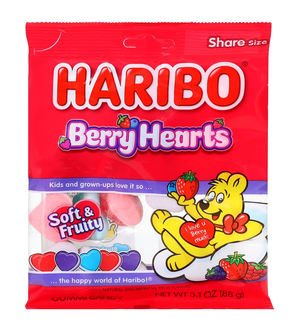Haribo® Berry Hearts Gummi Candy 5.1oz Berry Hearts
